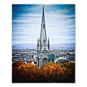 KircheSteeple in altem Québec-Stadt Fotodruck