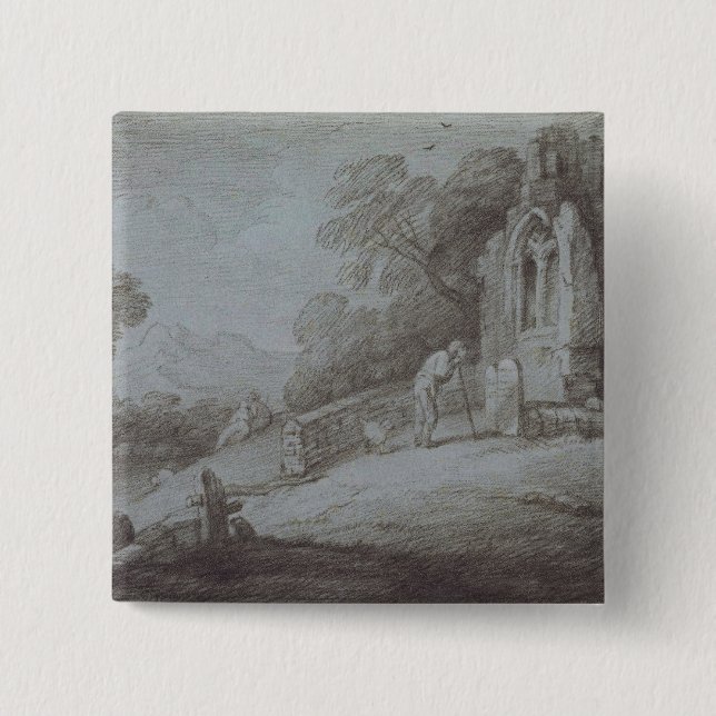 Kirchhof Thomas Gainsboroughs | mit Zahl Conte Button (Vorderseite)