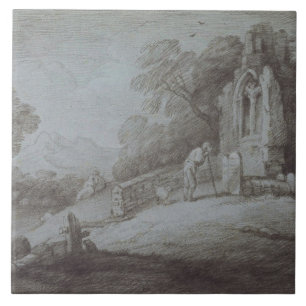 Kirchhof Thomas Gainsboroughs   mit Zahl Conte Fliese