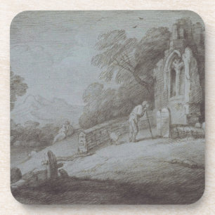 Kirchhof Thomas Gainsboroughs   mit Zahl Conte Getränkeuntersetzer