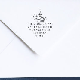 Kirchliche benutzerdefinierte elegante Rücksendead Permastempel