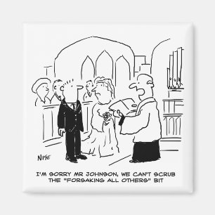 Kirchliche Trauung Der Vikar kann die Ehegelübde n Magnet