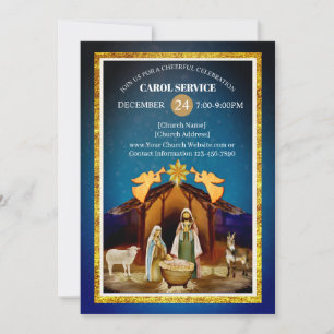 Kirchlicher christlicher Weihnachtsliedergottesdie Feiertagskarte