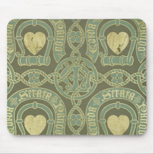 Kirchlicher Tapetenentwurf des Herzmotivs Mousepad