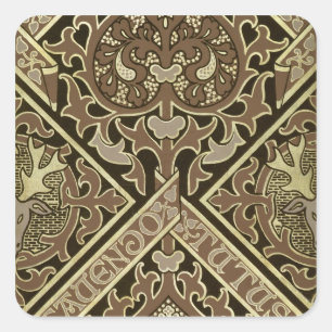 Kirchlicher Tapetenentwurf des Mosaiks Quadratischer Aufkleber