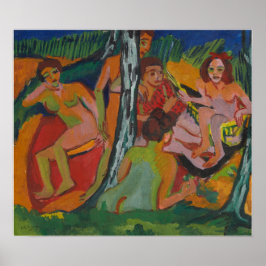 Kirchner - Bathers 1910 Poster