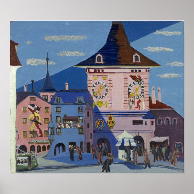 Kirchner - Bern mit Belltower Poster (Vorne)