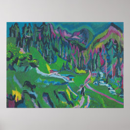 Kirchner - Landschaft Sertigtal Poster