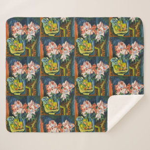 Kirchner Rosa Rosen Expressionistische Blumenkunst Sherpadecke