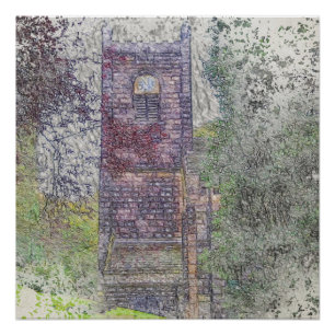 Kirchturm von St. Mary, Luddenden Poster
