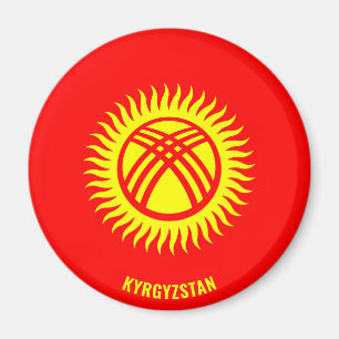 Kirgisische Flagge Charming Patriotic Magnet