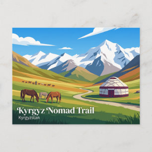 Kirgisischer Nomadenpfad, Kirgisistan Postkarte