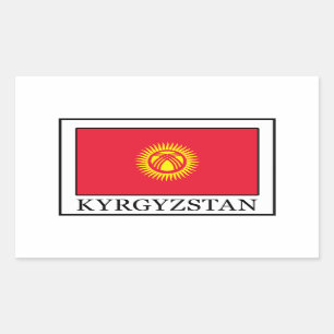Kirgisistan-Aufkleber Rechteckiger Aufkleber