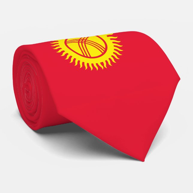 Kirgisistan-Flagge Krawatte (Gerollt)