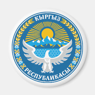 Kirgisistan Landeswappen Symbol Emblem Flagge Magnet