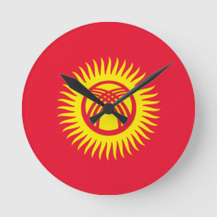 Kirgisistan Runde Wanduhr