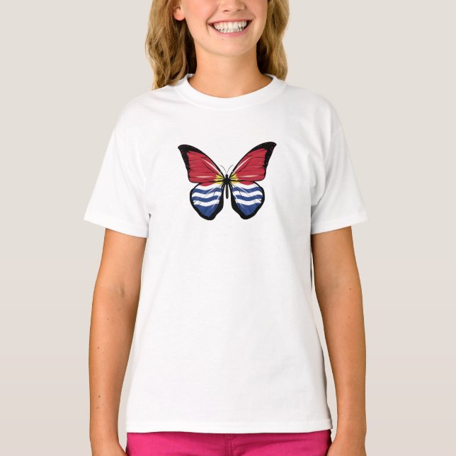 Kiribati Butterfly Flag T-Shirt (Vorderseite)