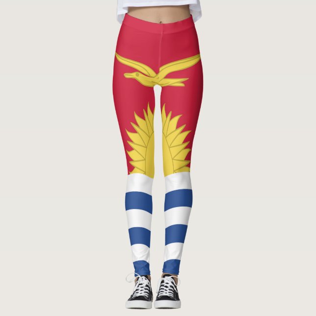Kiribati Flag Emblem Leggings (Vorderseite)