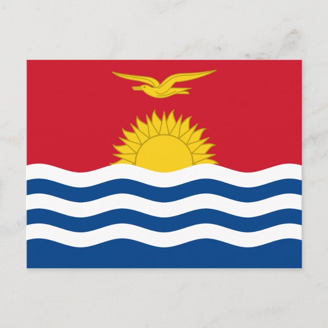 Kiribati Flag Postkarte (Vorderseite)