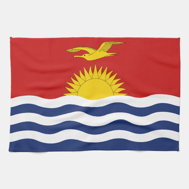 Kiribati-Flagge Geschirrtuch (Horizontal)