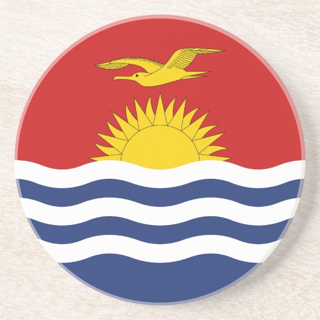 Kiribati-Flagge Getränkeuntersetzer (Vorne)