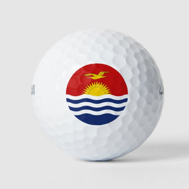 Kiribati-Flagge Golfball (Vorderseite)
