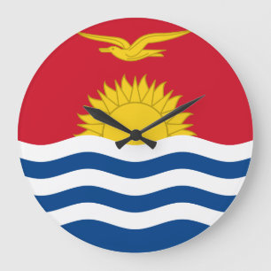Kiribati-Flagge Große Wanduhr