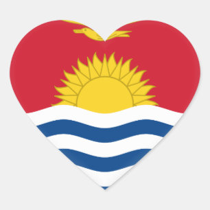 Kiribati-Flagge Herz-Aufkleber