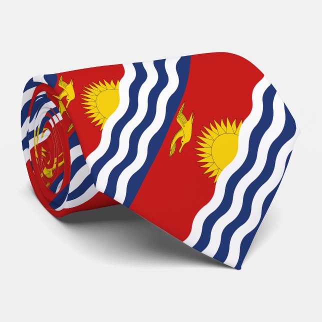 Kiribati-Flagge Krawatte (Gerollt)