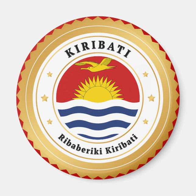 Kiribati-Flagge Magnet (Vorne)