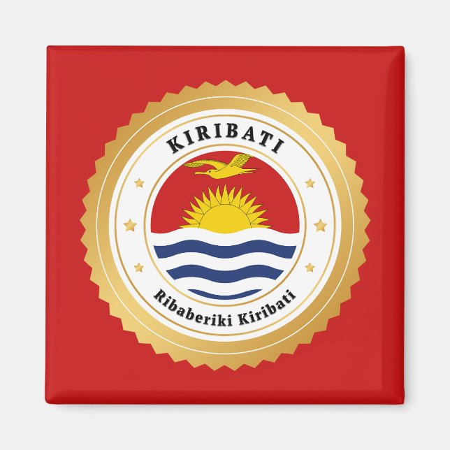 Kiribati-Flagge Magnet (Vorne)