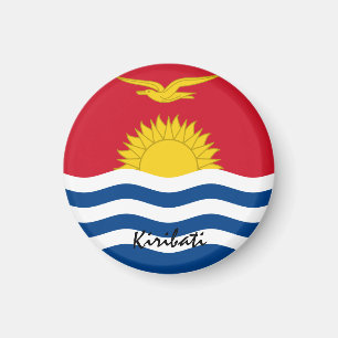 Kiribati flagge & Ozeanien - Reise-/Sportfans Magnet