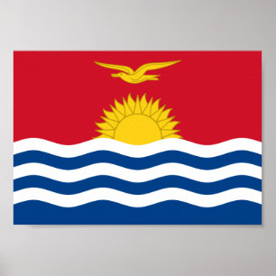 Kiribati-Flagge Poster