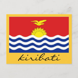 Kiribati-Flagge Postkarte