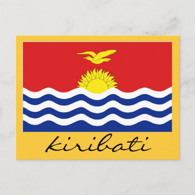 Kiribati-Flagge Postkarte (Vorderseite)