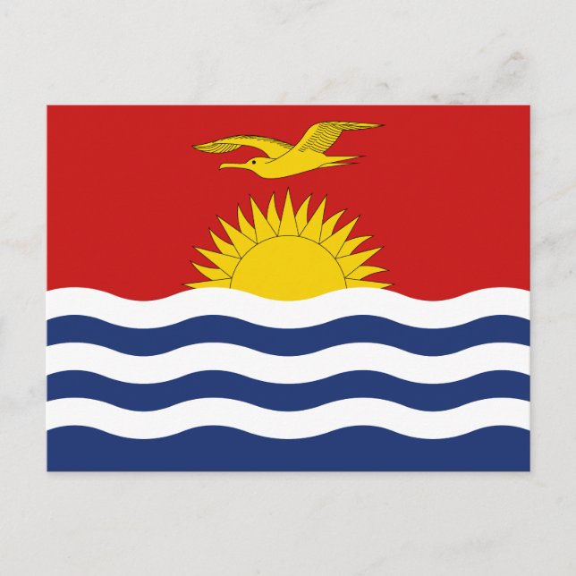 Kiribati-Flagge Postkarte (Vorderseite)