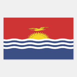 Kiribati-Flagge Rechteckiger Aufkleber