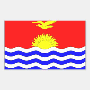 Kiribati-Flagge Rechteckiger Aufkleber