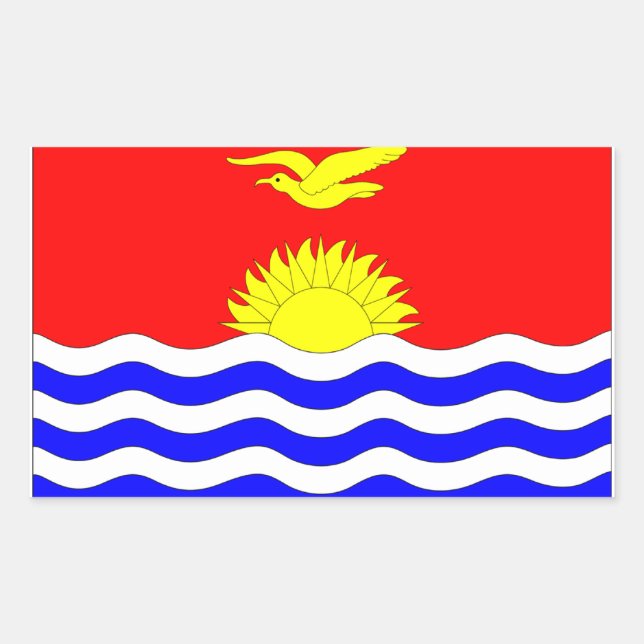 Kiribati-Flagge Rechteckiger Aufkleber (Vorderseite)