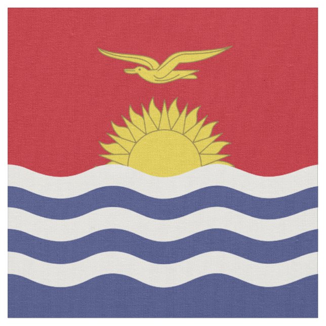 Kiribati-Flagge Stoff (Nahaufnahme)