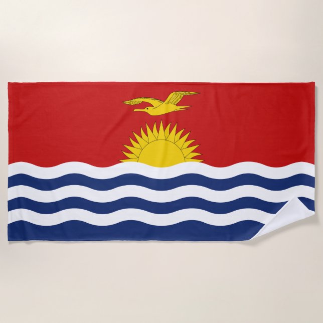 Kiribati-Flagge Strandtuch (Vorderseite)