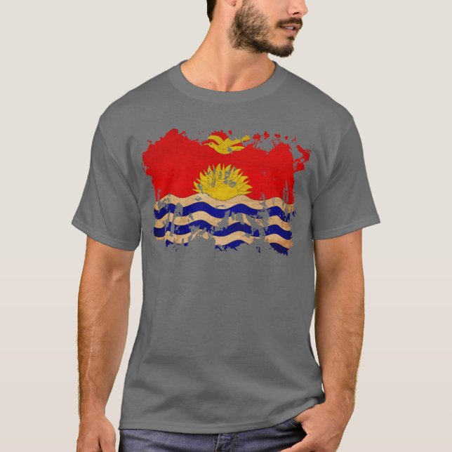 Kiribati-Flagge T-Shirt (Vorderseite)