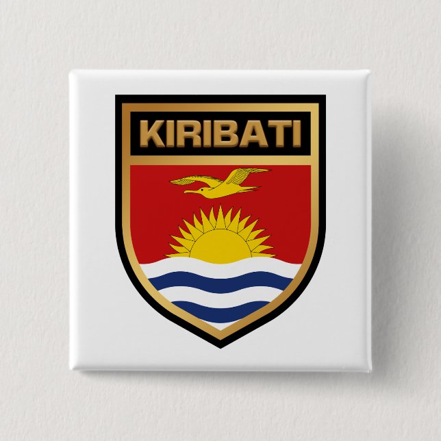 Kiribati-Flaggenschild Button (Vorderseite)