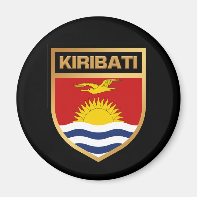 Kiribati-Flaggenschild Magnet (Vorne)