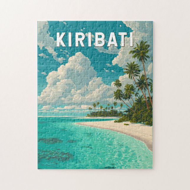 Kiribati Illustration Travel Art Vintage (Vertikal)