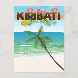 Kiribati-Insel-Reiseposter Postkarte
