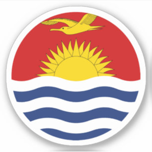Kiribati Round-Aufkleber Aufkleber