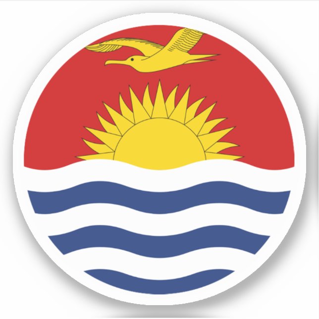 Kiribati Round-Aufkleber Aufkleber (Vorderseite)