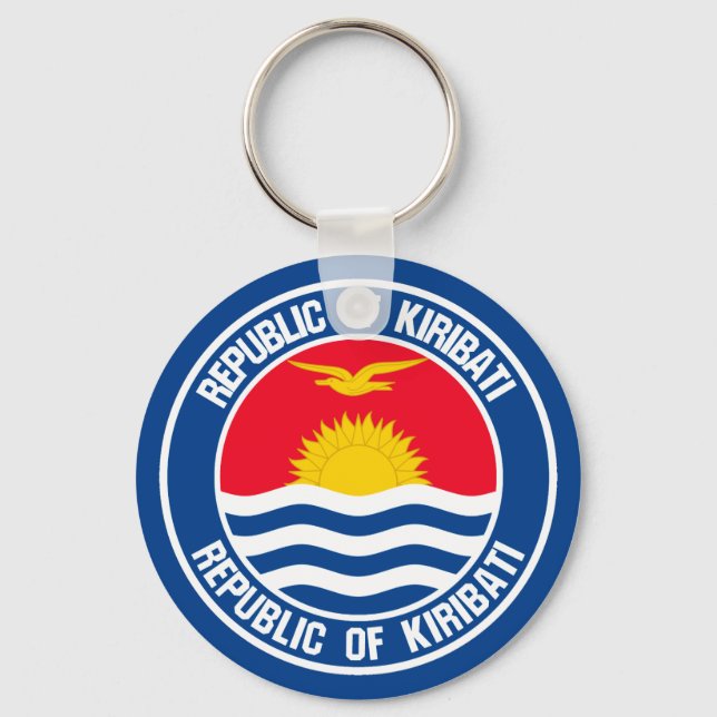 Kiribati Round Emblem Schlüsselanhänger (Vorderseite)