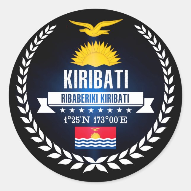 Kiribati Runder Aufkleber (Vorderseite)